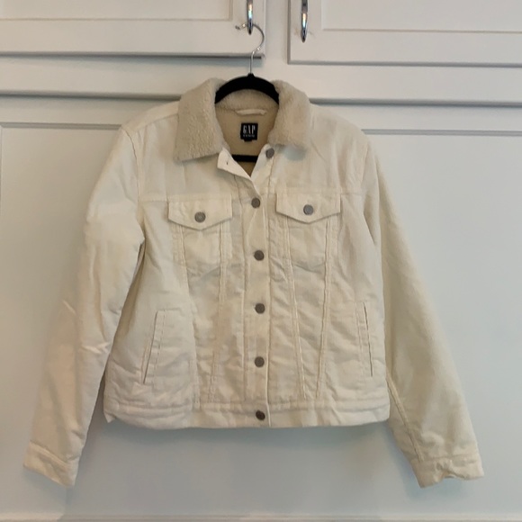 Gap Factory cream corduroy sheepskin jacket - Picture 1 of 8